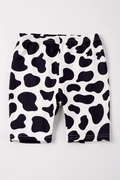 COW PRINT GIRLS BIKE SHORTS