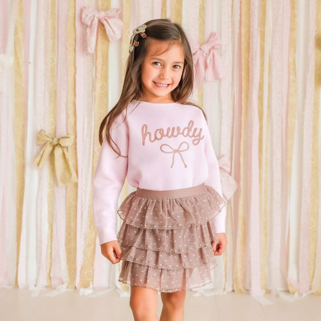 Howdy Darling Western Sweatshirt - Kids Boutique Clothing