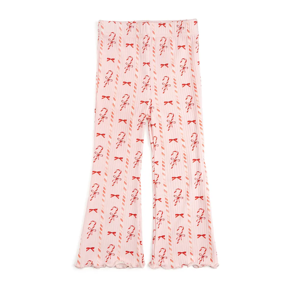 Candy Cane Lane Christmas Flare Legging - Kids Clothing
