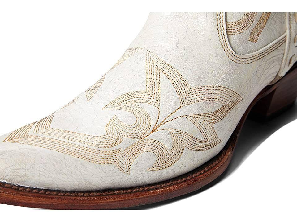 LD PEARL EMBROIDERY & ZIPPER ANKLE BOOT - L5916