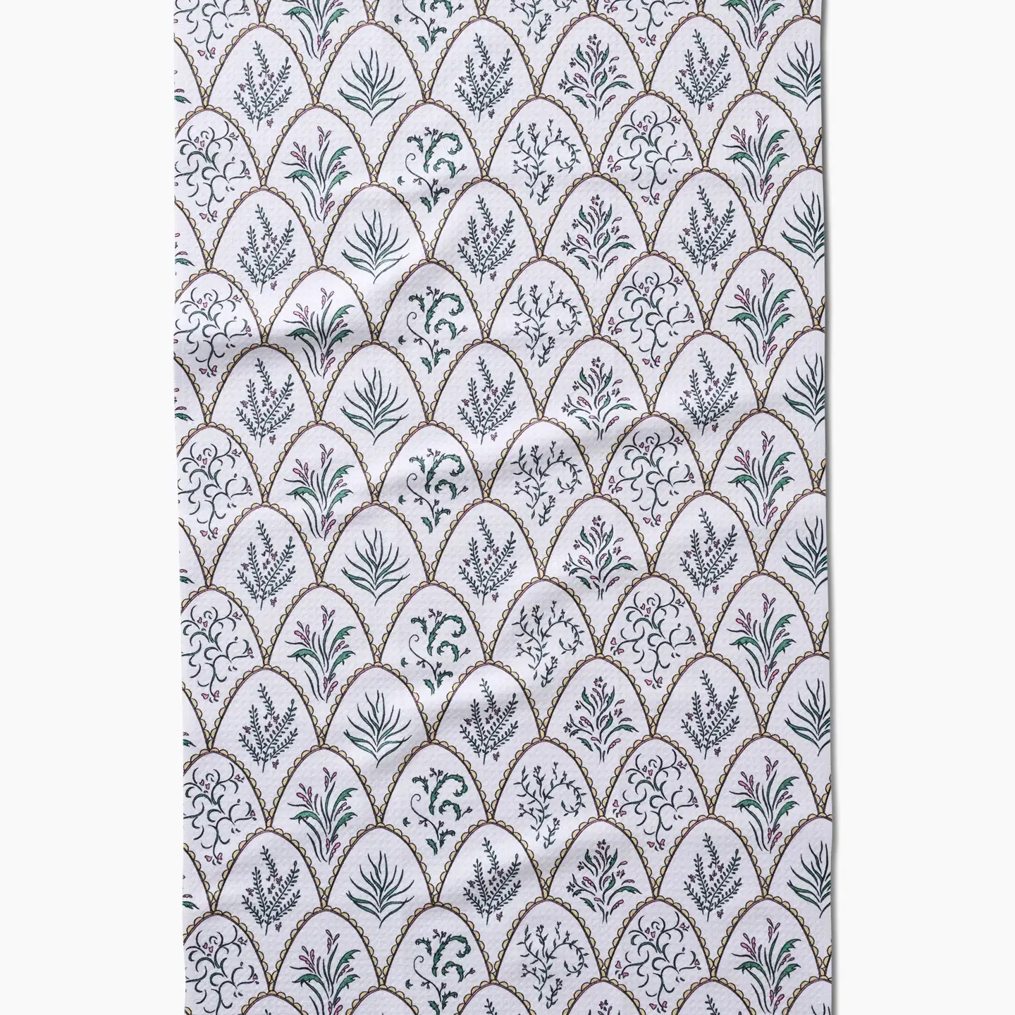 Floral Scallops Tea Towel