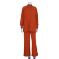 Two Piece Pants Set - Rust