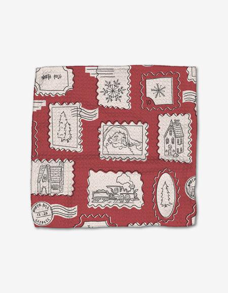Christmas Santa Geometry Dishcloth 3 Pack