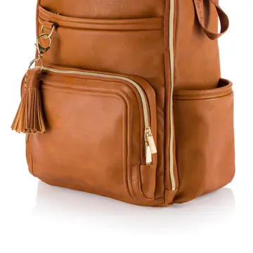 Cognac Boss Plus™ Backpack Diaper Bag