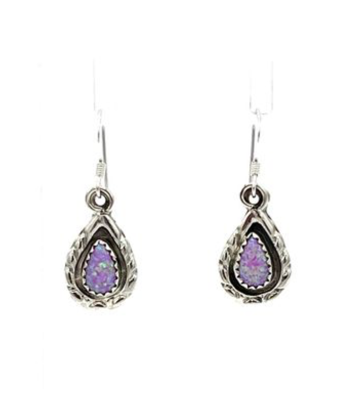 Navajo Handmade Opal Earrings - Annette Chiquit