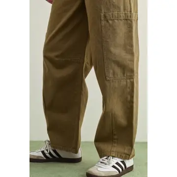 Washed Color Cargo Pants - Washed Brown