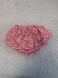 BABY RUFFLE BUMMIES - RED GINGHAM