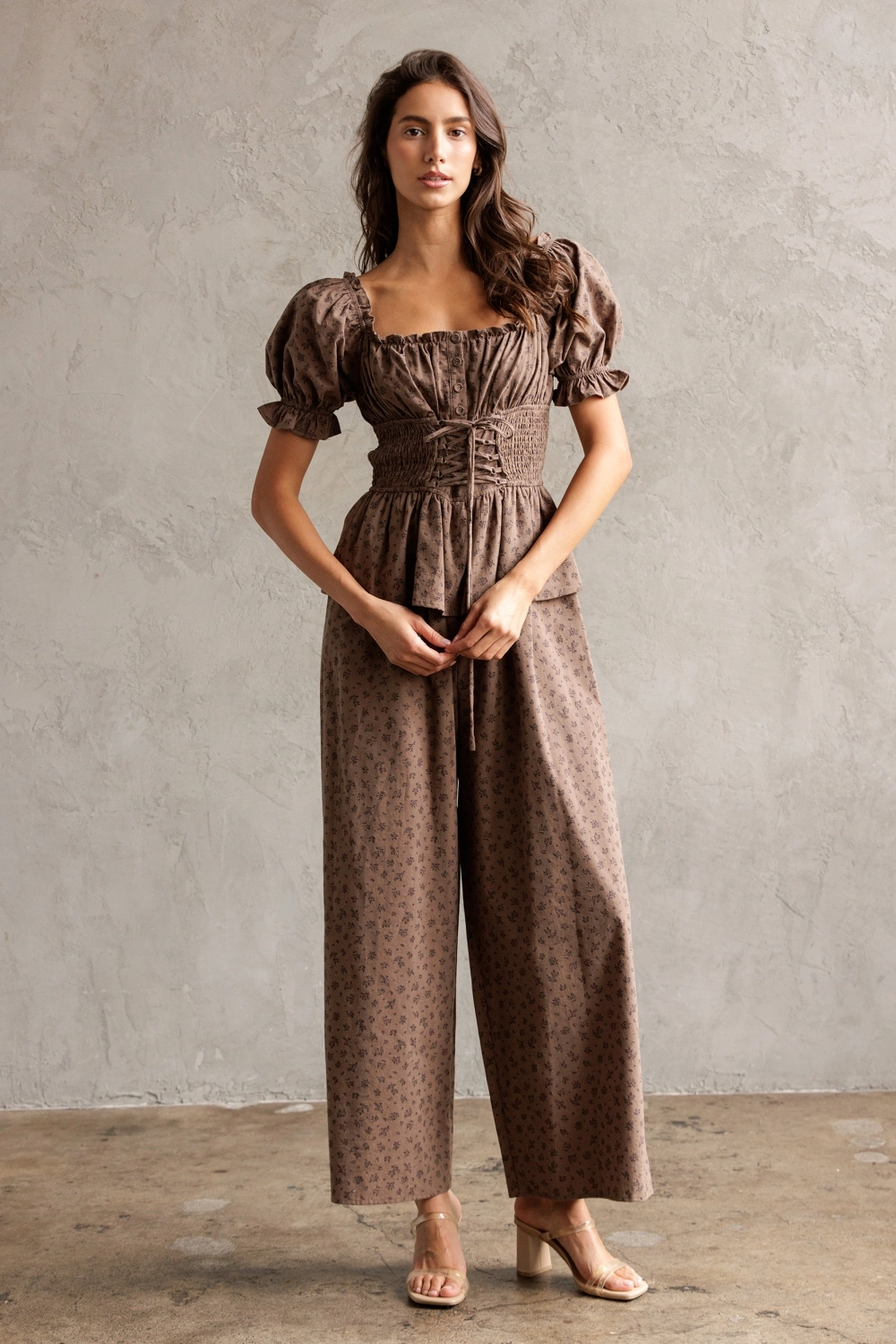 SMOCKED Waist Floral Jumpsuit