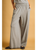 Double Striped Pattern Lounge Pants - STONE