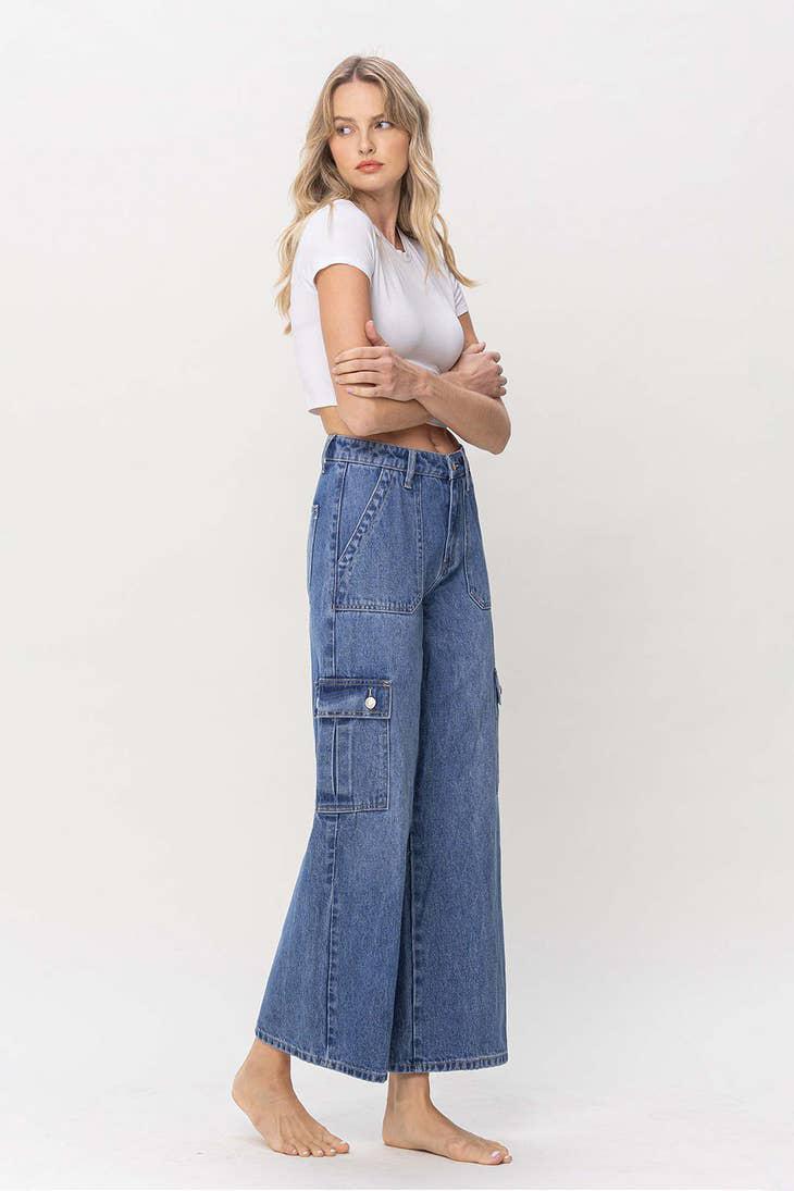HIGH RISE UTILITY WIDE CARGO PANT - OLIVIA REFRESHED