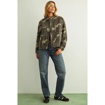 Camo Printed Regular Jacket