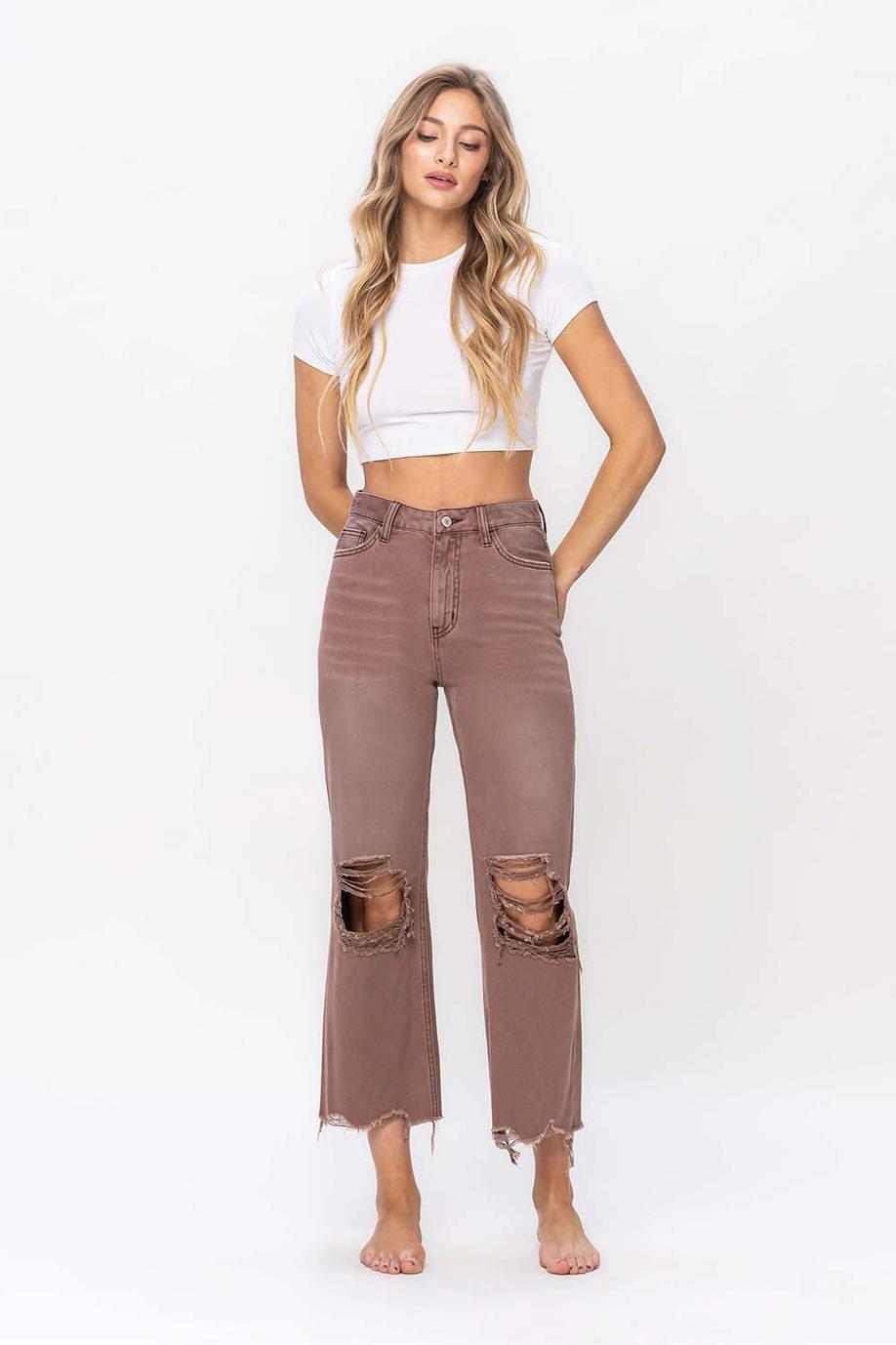 90'S VINTAGE CROP FLARE - AZTEC