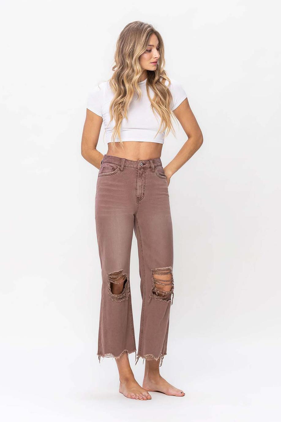90'S VINTAGE CROP FLARE - AZTEC