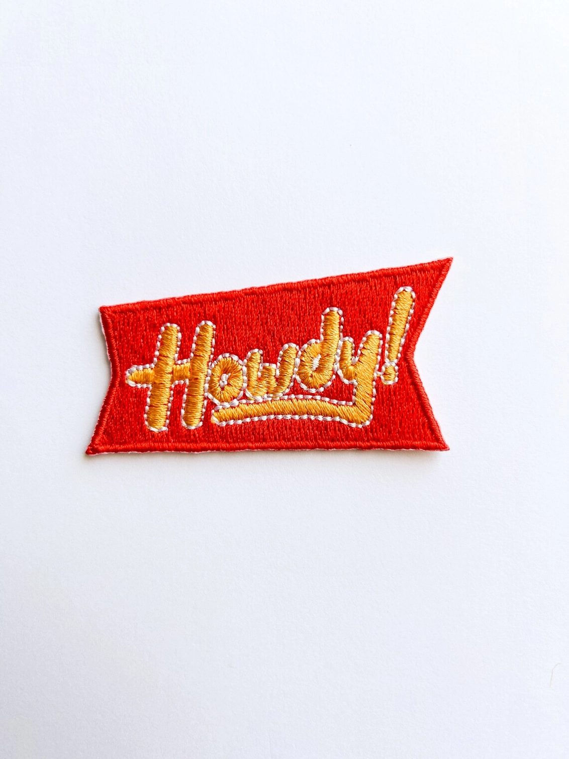 Red Howdy Iron On Patch For Trucker Hats Western Cowgirl