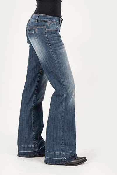 WOMENS JEAN 214 FIT TROUSER STYLE SLASH BACK POCKET W/COIN POCKET OWS11-054-0214-0331 BU