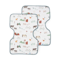 Cotton Muslin Burp Cloth 2 Pack - Farmyard