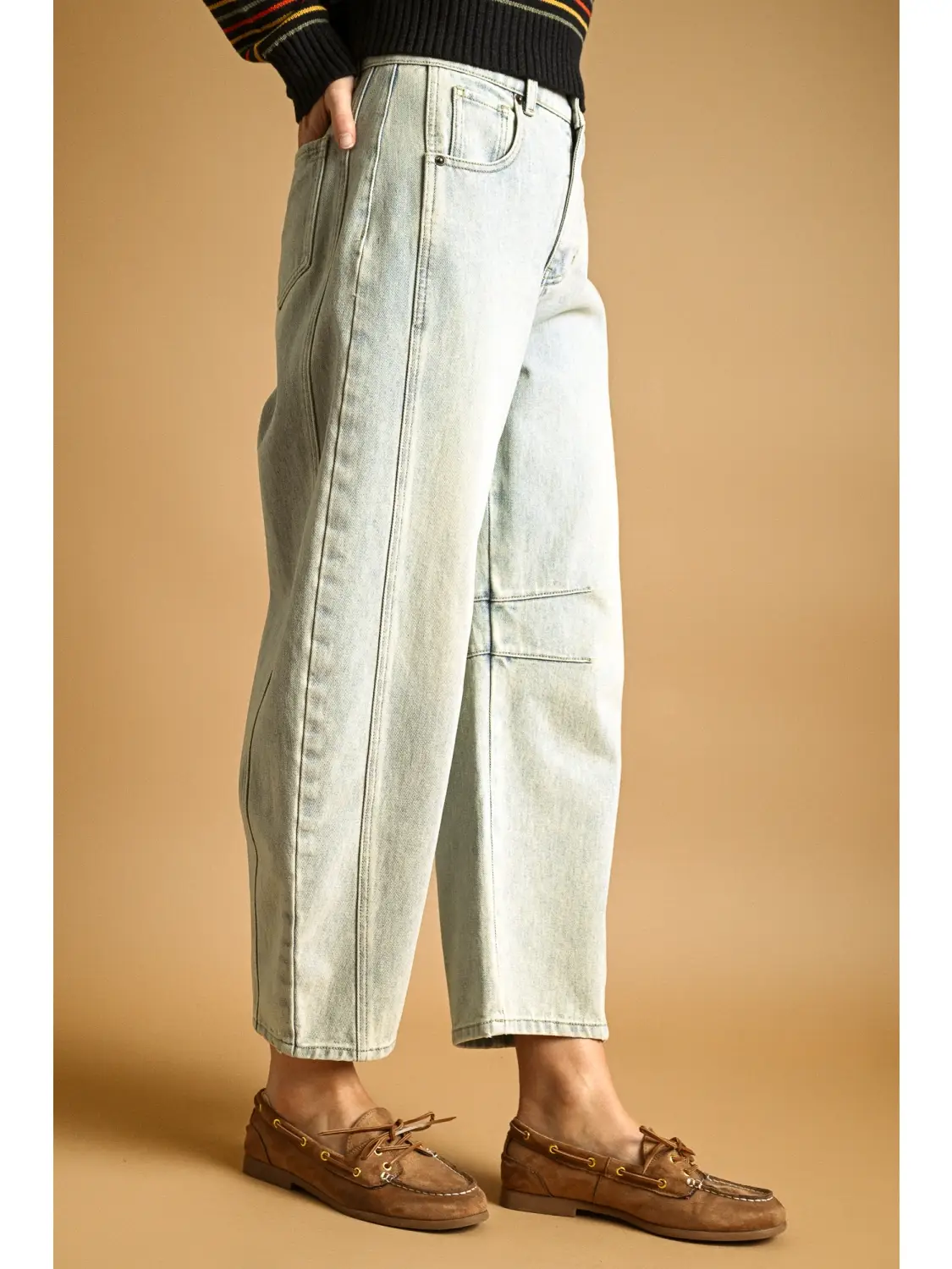 Barrel Washed Denim Pants