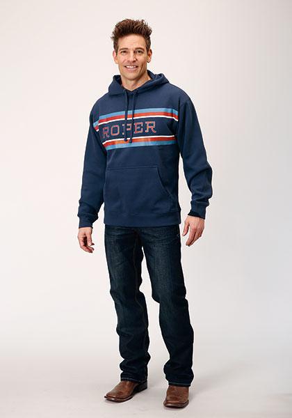 MENS OUTERWEAR   MENS ROPER L/S SWEATSHIRT W/HOOD - 03-097-0300-6616