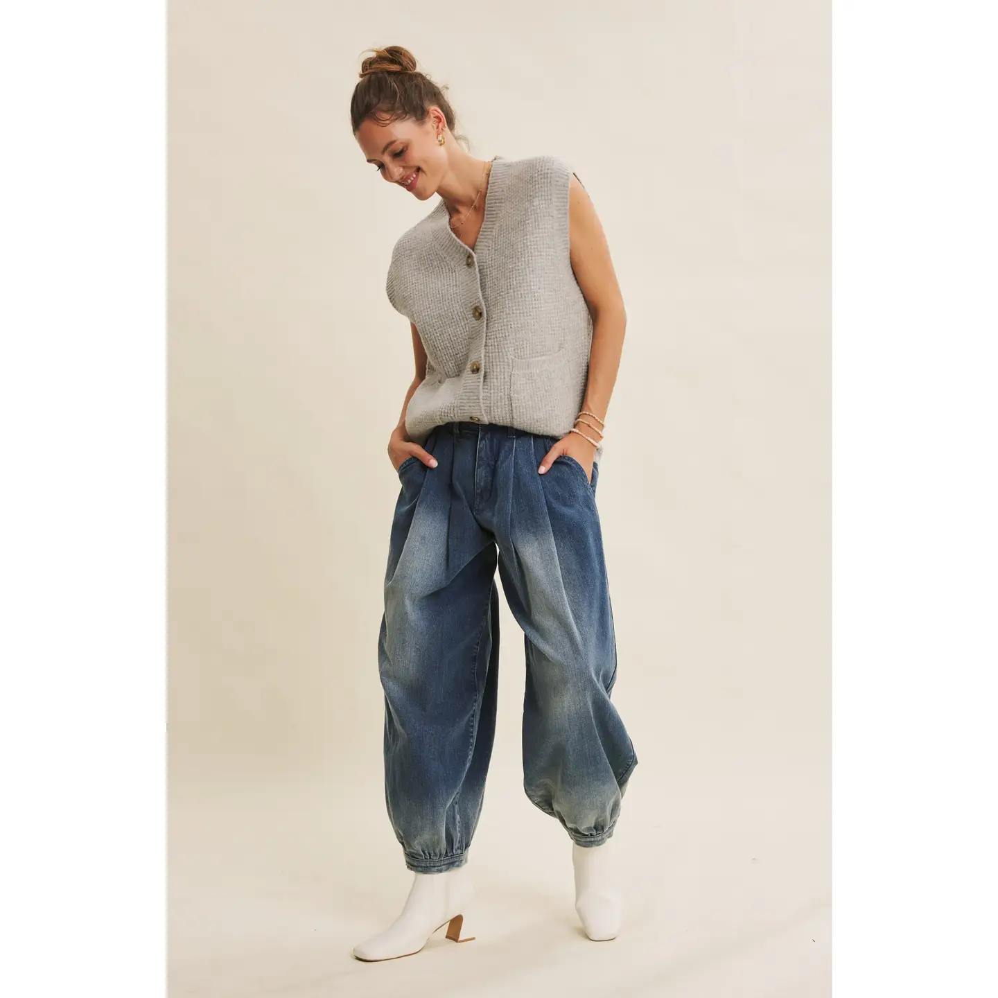 Modern and Timeless Textured Thermal Cozy Sweater Vest