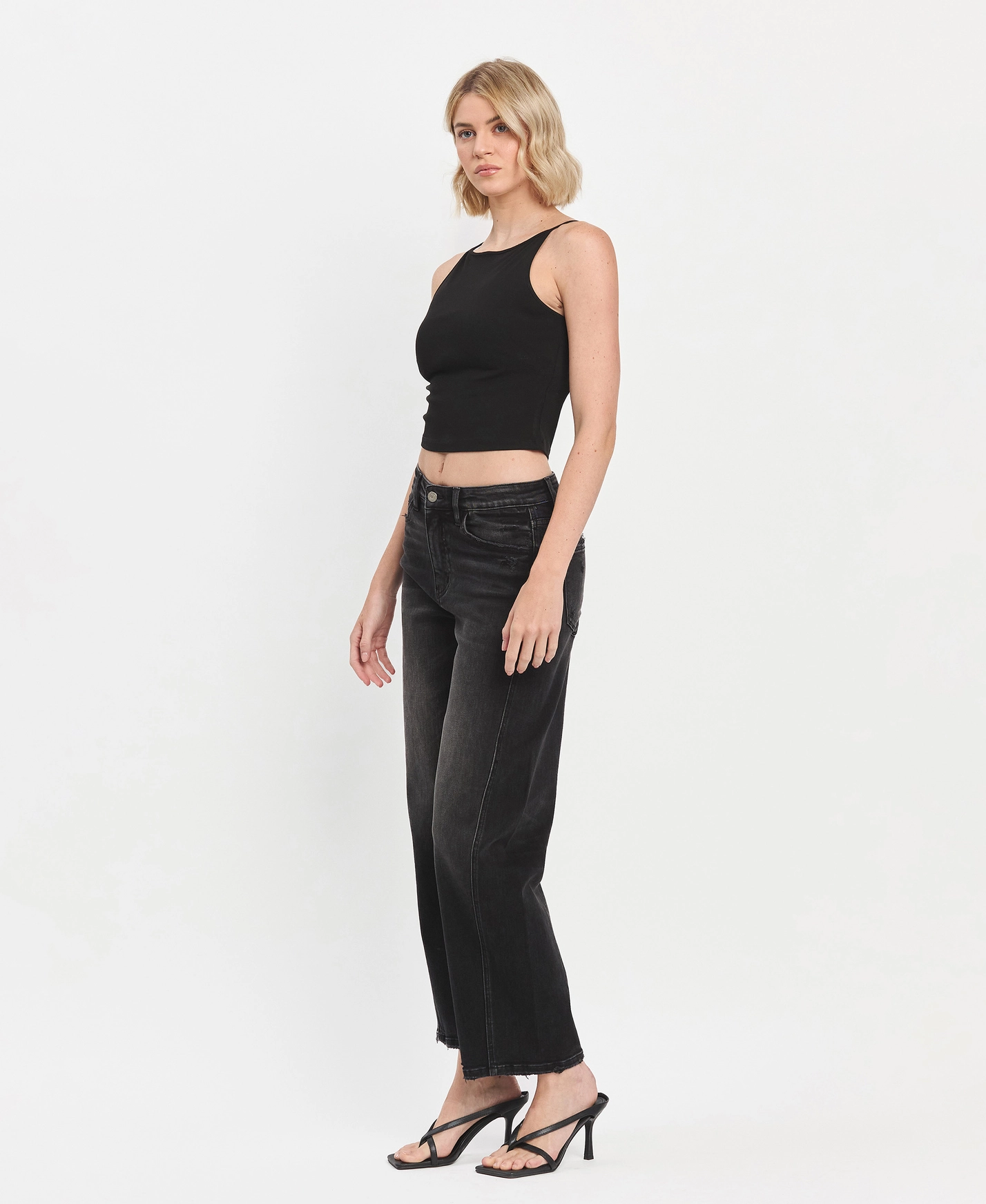 Super High Rise Panel Barrel Jeans - Instant