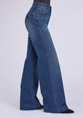 WOMENS JEAN HIGH RISE WIDE LEG FIT WELT BACK PKTS W/KEYSTONE BELT LOOP - 11-054-0751-0202