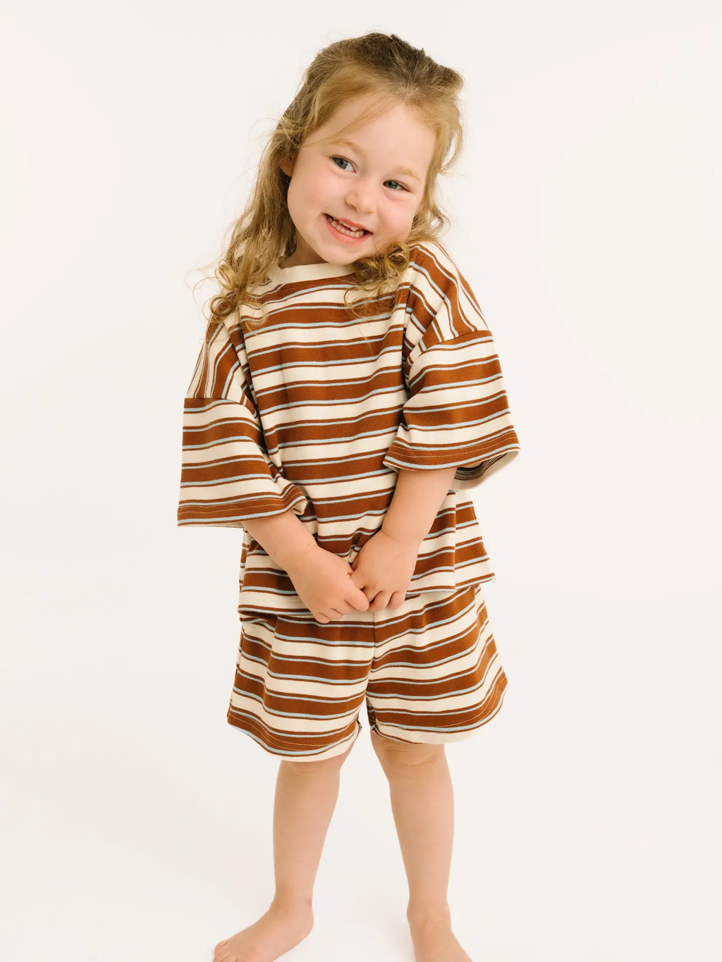 Toffee Stripe Slouchy Set