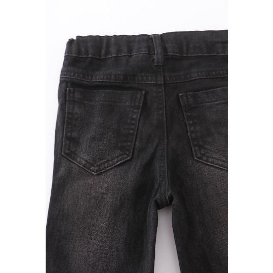 BLACK TASSEL DENIM JEANS