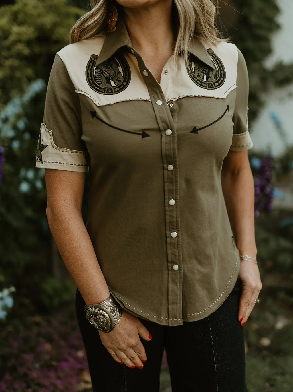 The Brave Horse Button Up