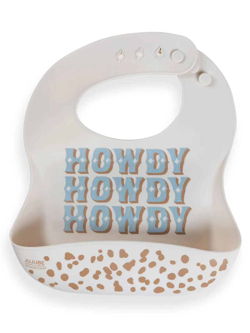 Silicone Bib Howdy Partner Blue