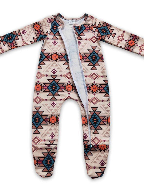 Aztec Baby Kids Western Zipper Footed Coverall