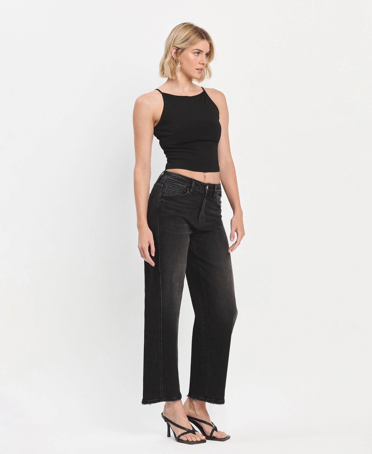 Super High Rise Panel Barrel Jeans - Instant
