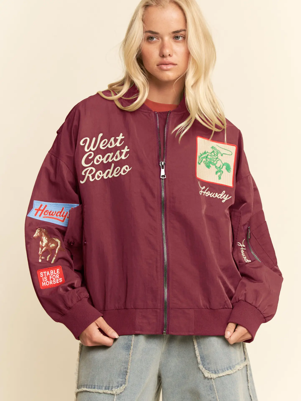 West Coast Rodeo Embroidered Bomber Jacket