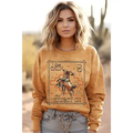 Keep Calm N Cowboy On Mineral Graphic Sweatwhirts - Mineral Mustard