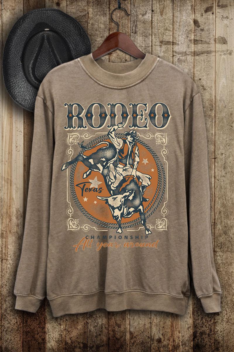 RODEO ALL YEAR AROUND LONG SLEEVE SWEATSHIRT - MINERAL TAUPE