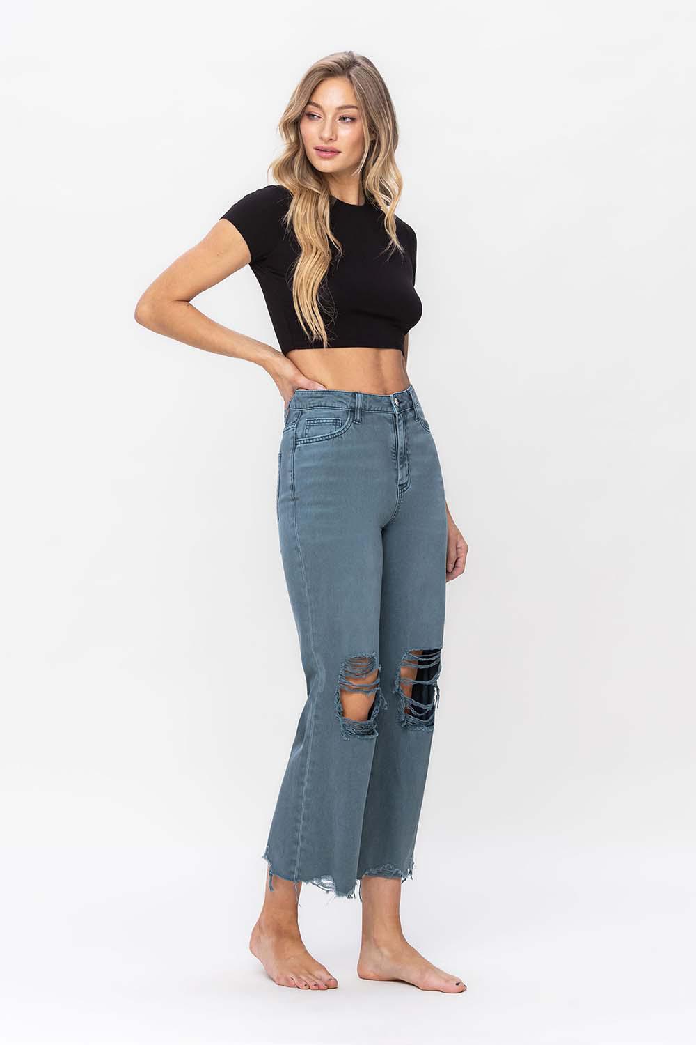 90'S VINTAGE CROP FLARE - BALSAM