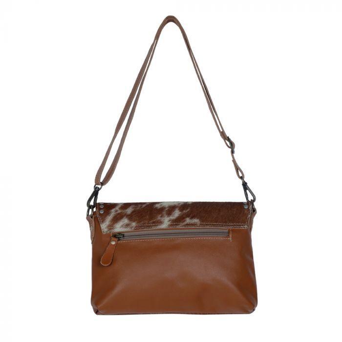 Myra Blossom etched Leather & Hair On Bag - S-3380