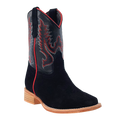 R. Watson Kid's Black Rough Out / Black Cowhide