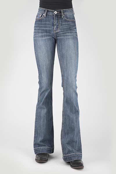 WOMENS JEAN 921 HIGH RISE FLARE FIT PLAIN BACK PKT HIGH RISE FLARE 11-054-0921-2411 BU