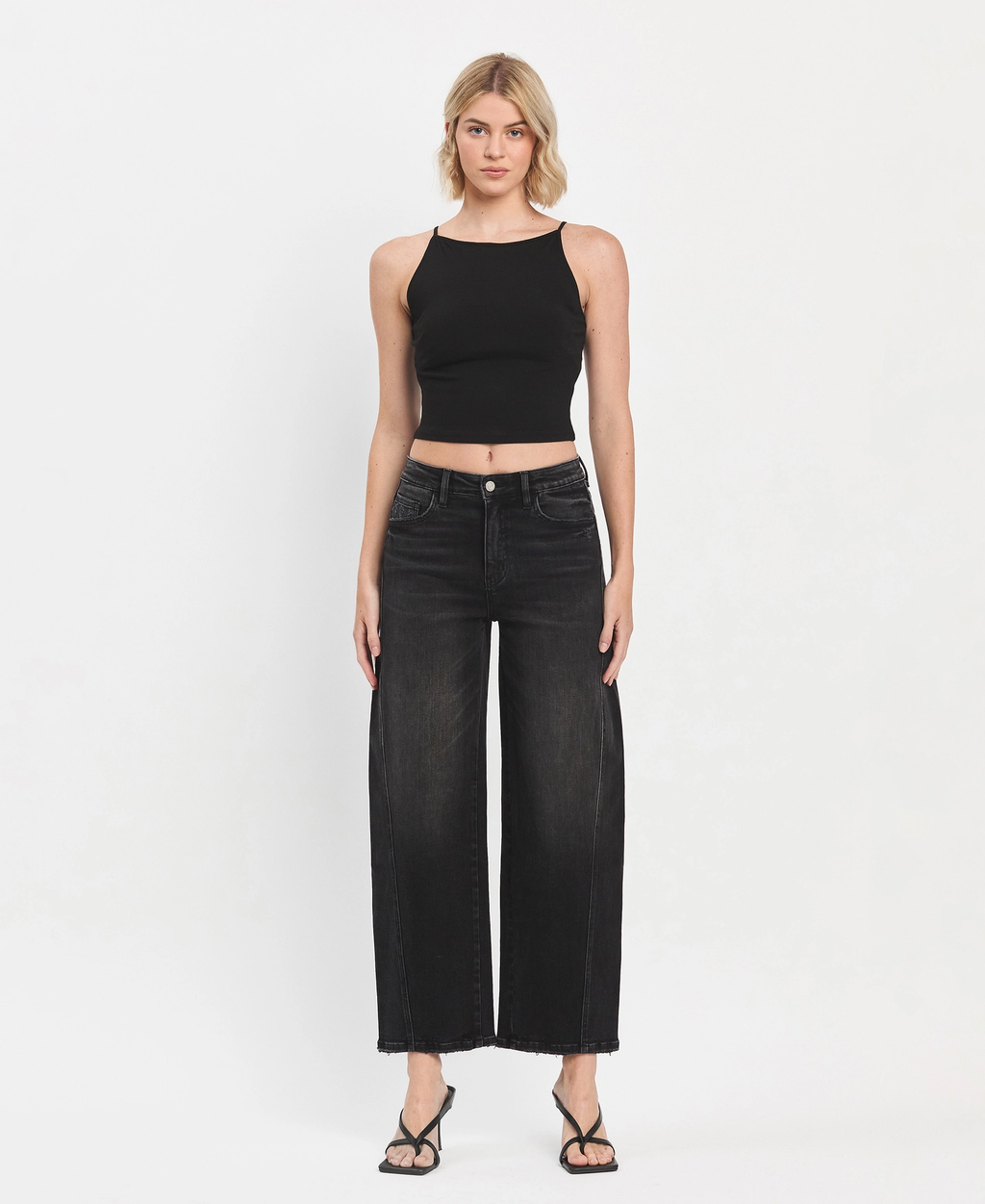 Super High Rise Panel Barrel Jeans - Instant