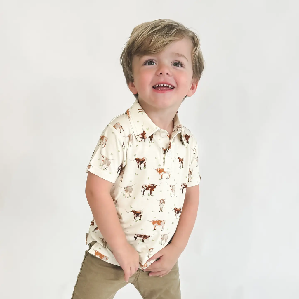 Longhorns Short Sleeve Polo Shirt