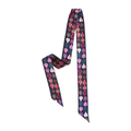 Cattle Tags Twilly Scarf in Retro Pink: Western Ranch Cowgirl Silky Scarf