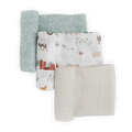 Cotton Muslin Swaddle Blanket 3 Pack - Farmyard