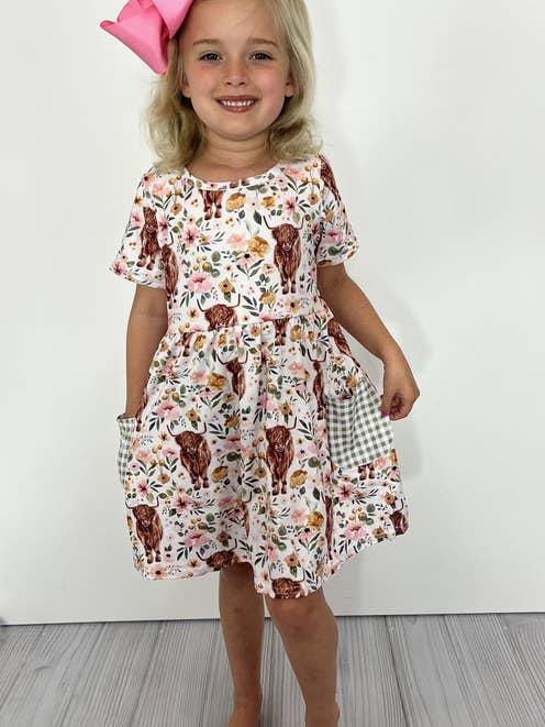 Sage Highland Girls Dress