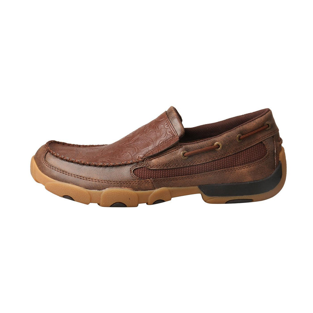 Men's Slip-On Driving Moc - Brown/Cognac MDMS014