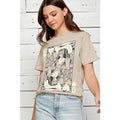 COWGIRL QUEEN CARD TAN GRAPHIC TEE