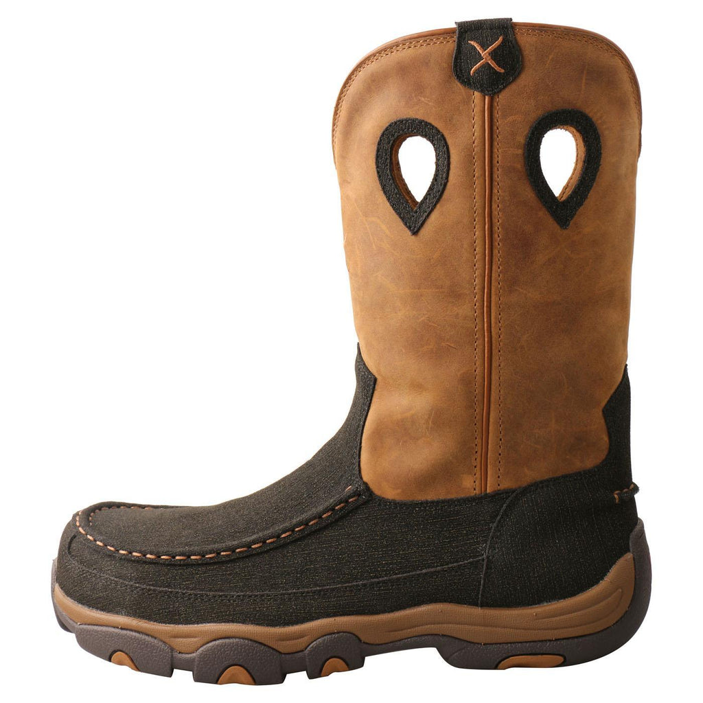 11" Work Pull On Hiker Boot - Charcoal & Tan MHKBN01