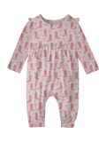 Cowgirl Boots & Bows - Ls Flutter Romper