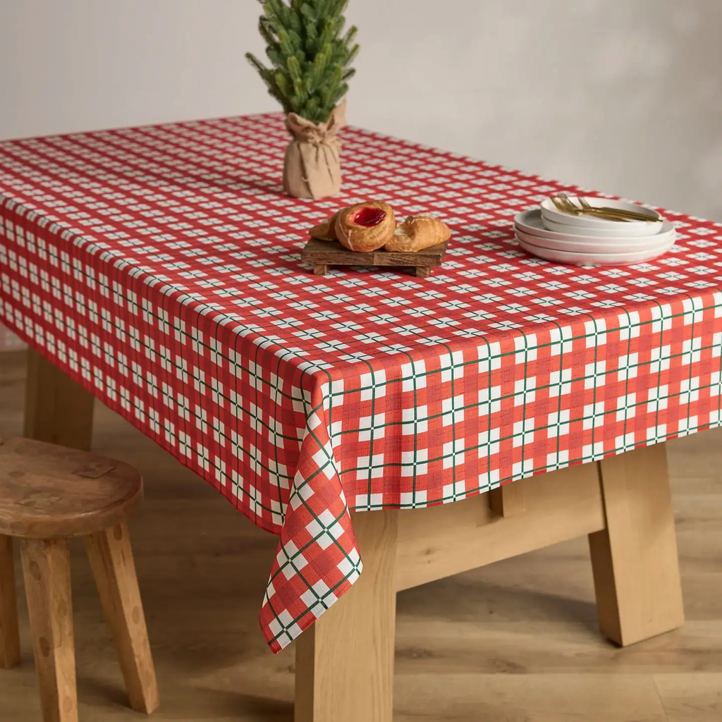 Yuletide Plaid Tablecloth