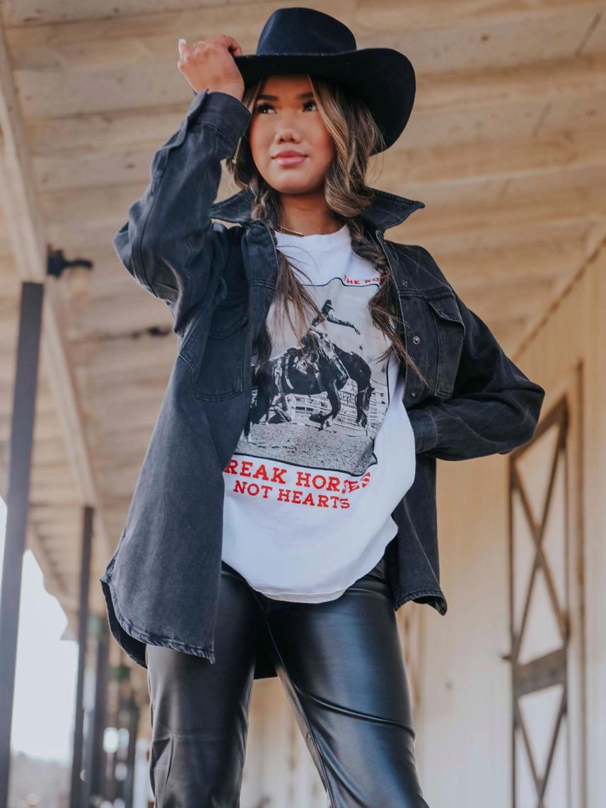 Break Horses Not Hearts Graphic Tee