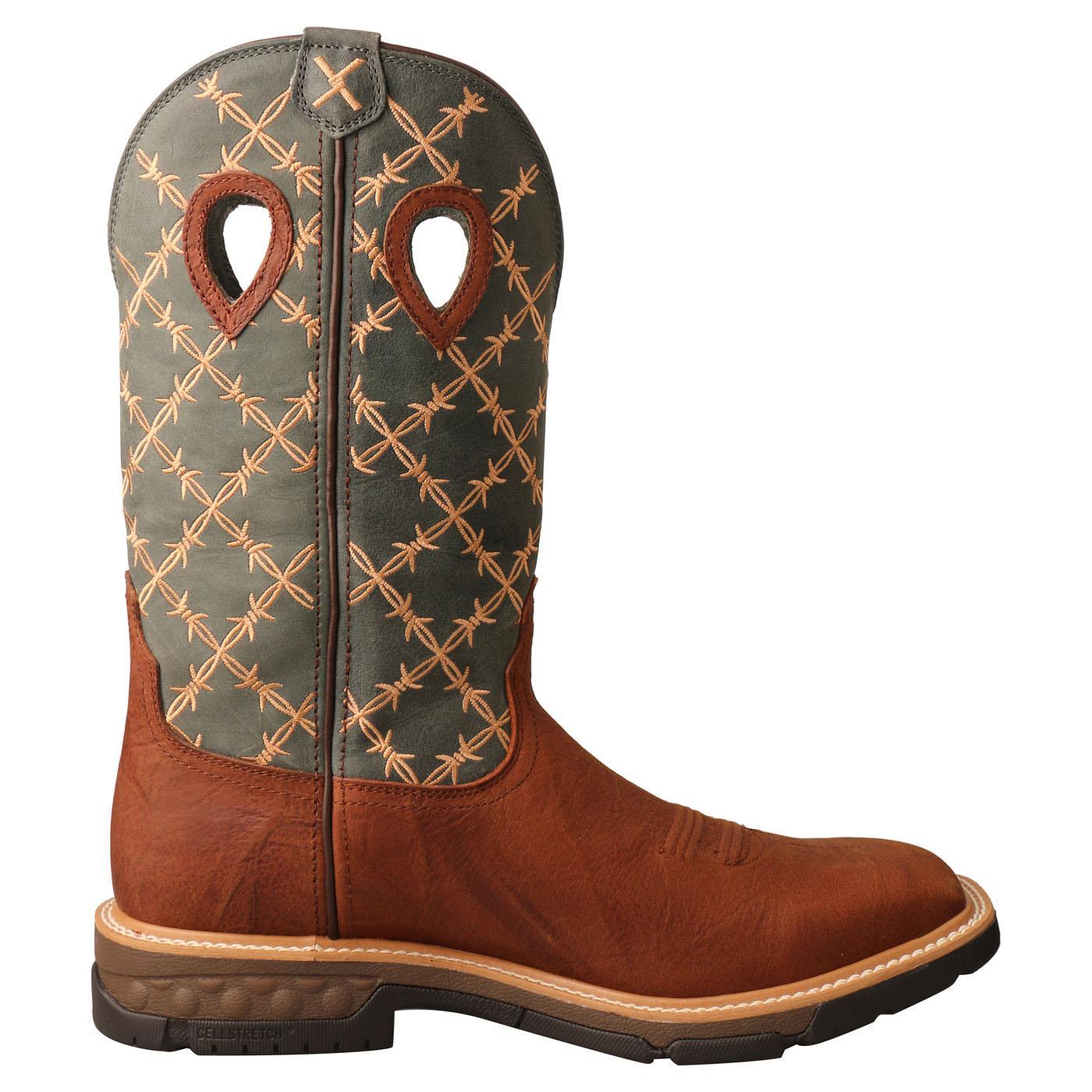 12" Western Work Boot - Mocha & Slate MXB0005